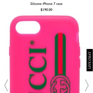 Gucci pink silicone iphone 7/8 case!